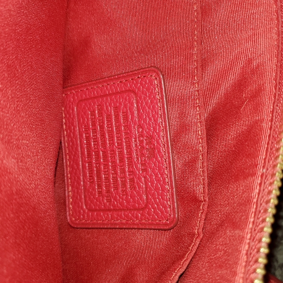 Bright red Coach crossbody - Picture 2 of 5